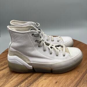 Converse CPX70 Shoes Womens Size 8 Hi Tops White Leather Comfort Casual Sneakers